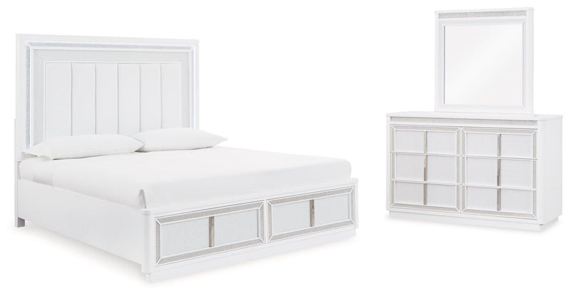 Chalanna Upholstered Storage Bed, Dresser, Mirror, Chest & Nightstand, Bedroom Set