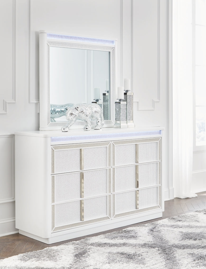 Chalanna Upholstered Storage Bed, Dresser, Mirror, Chest & Nightstand, Bedroom Set