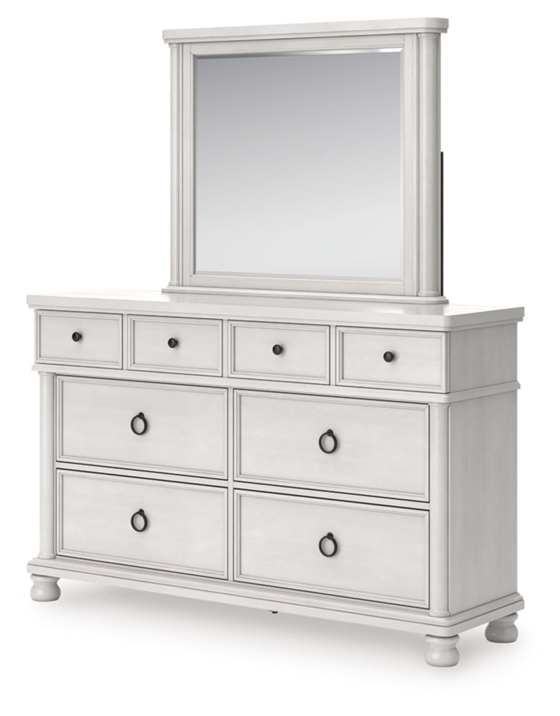 Rowlenstown Poster Bed, Dresser, Mirror & Nightstand, Bedroom Set