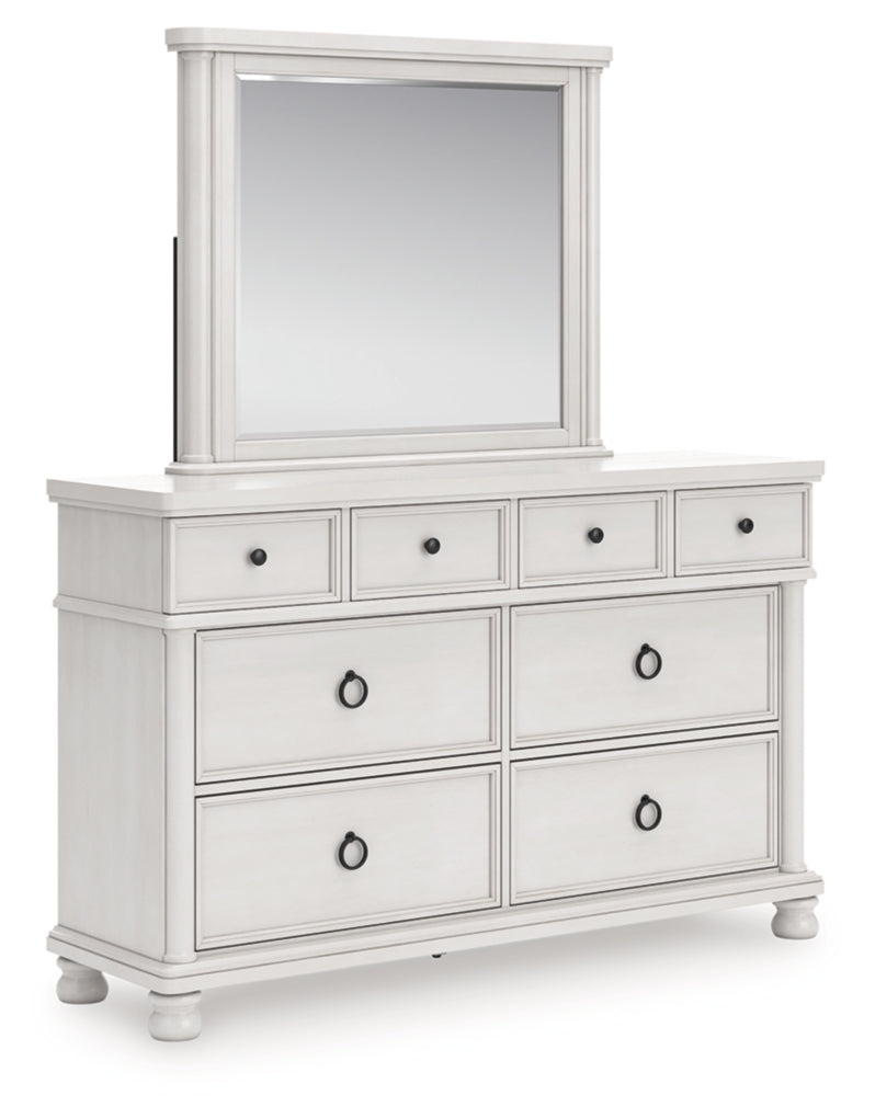 Rowlenstown Poster Bed, Dresser, Mirror & Nightstand, Bedroom Set