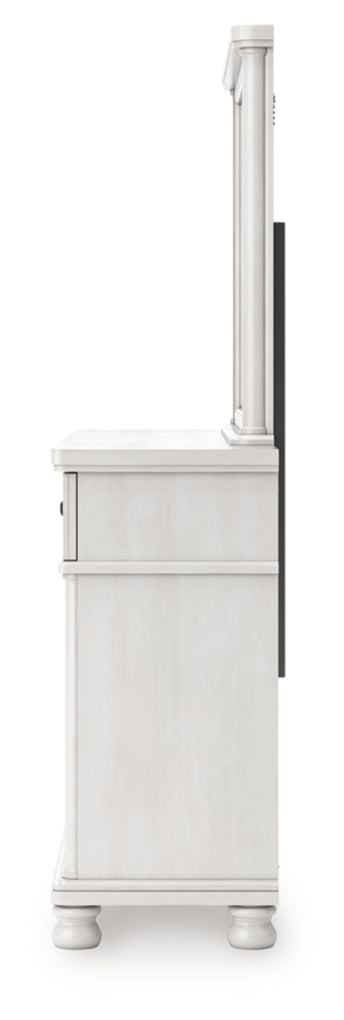 Rowlenstown Poster Bed, Dresser, Mirror & Nightstand, Bedroom Set