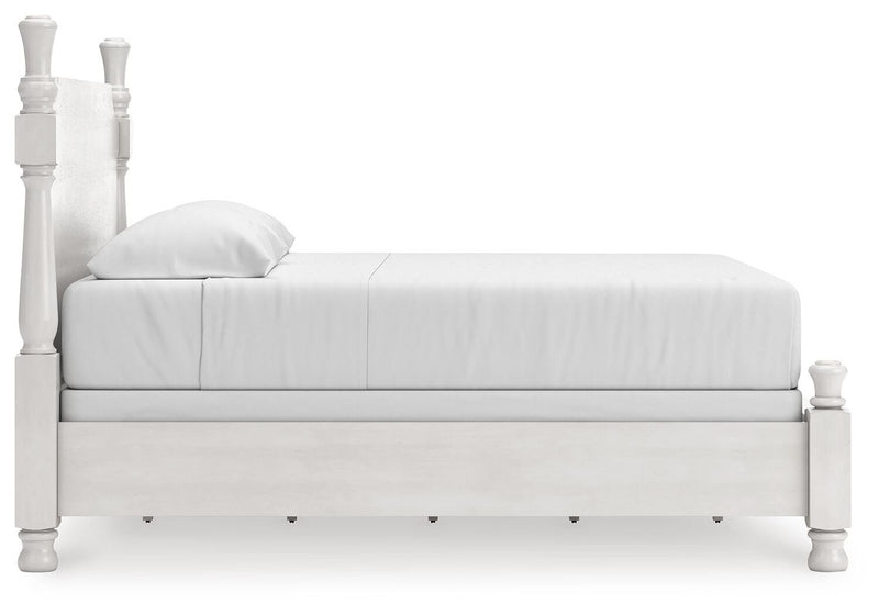 Rowlenstown Poster Bed, Dresser, Mirror & Nightstand, Bedroom Set