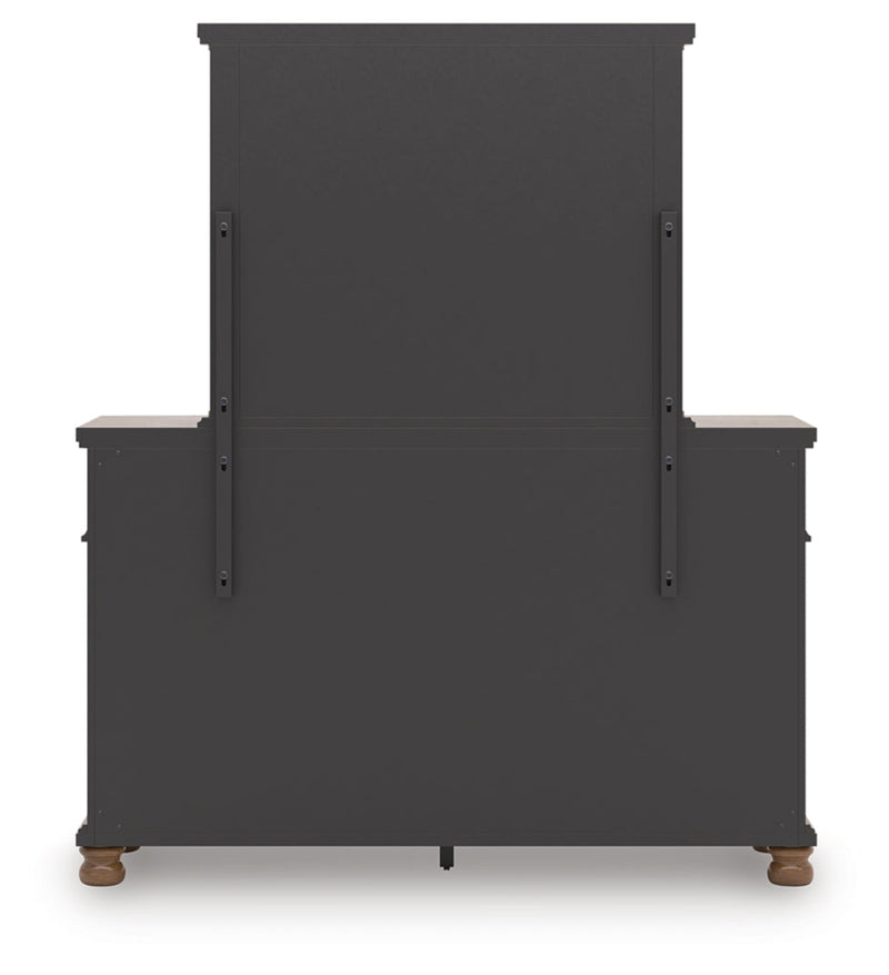 Rowlenstown Poster Bed, Dresser, Mirror & Nightstand, Bedroom Set