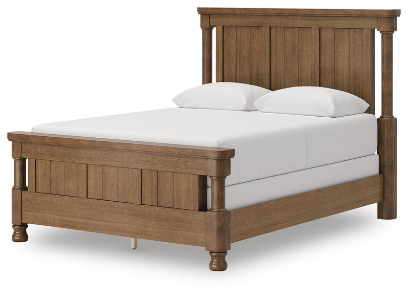 Rowlenstown Poster Bed, Dresser, Mirror & Nightstand, Bedroom Set