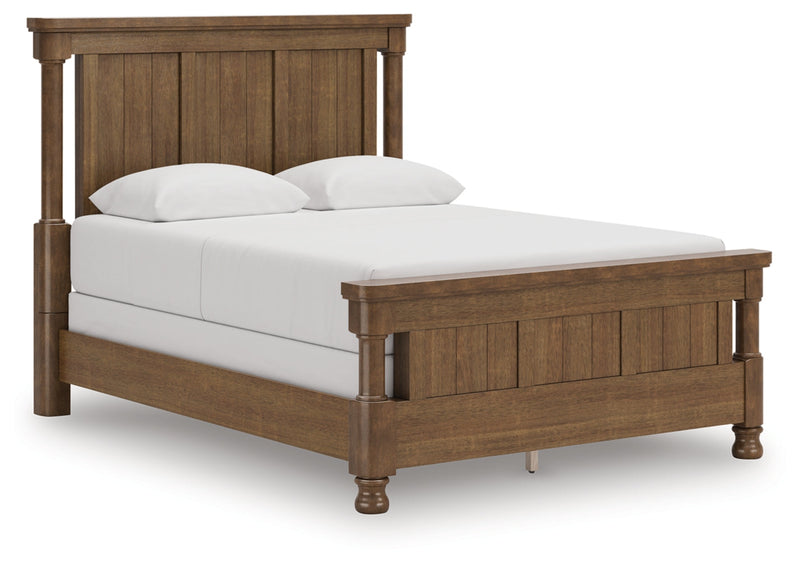 Rowlenstown Poster Bed, Dresser, Mirror & Nightstand, Bedroom Set