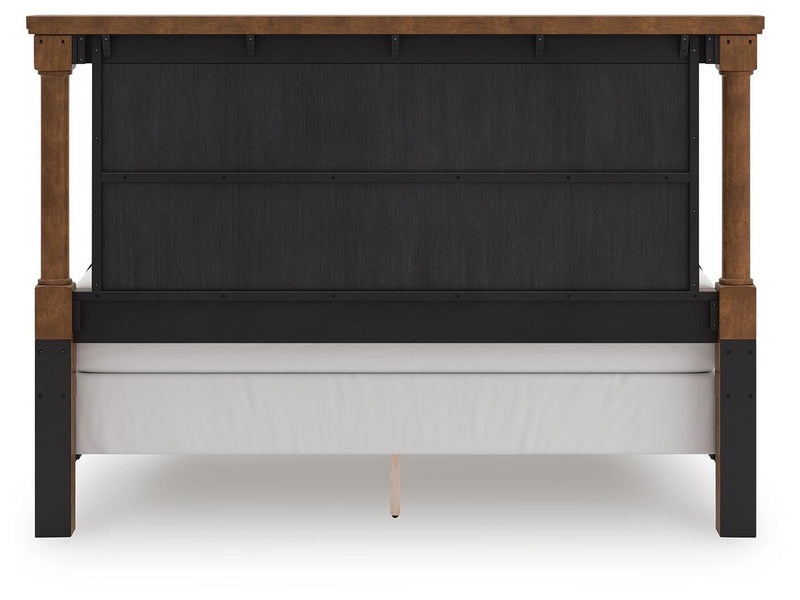Rowlenstown Poster Bed, Dresser, Mirror & Nightstand, Bedroom Set
