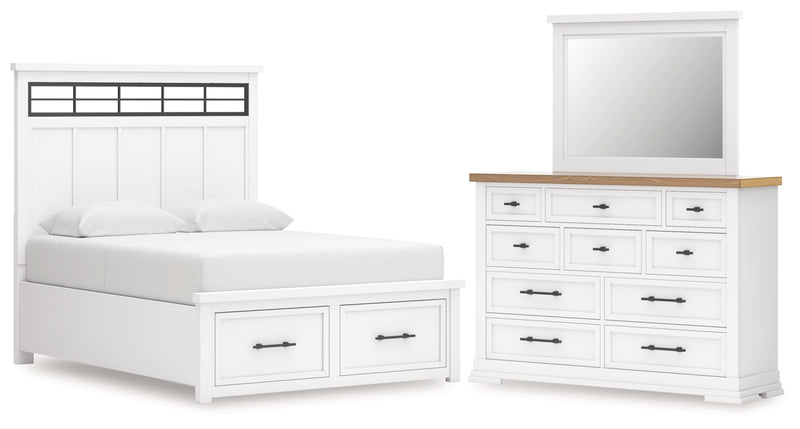 Ashbryn Panel Storage Bed, Dresser, Mirror, Chest & Nightstand, Bedroom Set