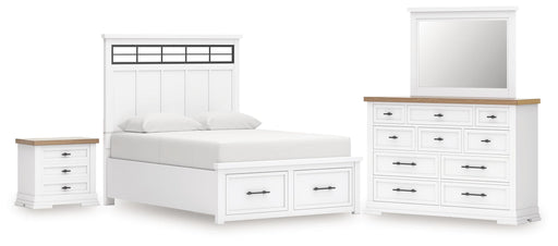 Ashbryn Bedroom Sets King Dresser, Mirror and Nightstand