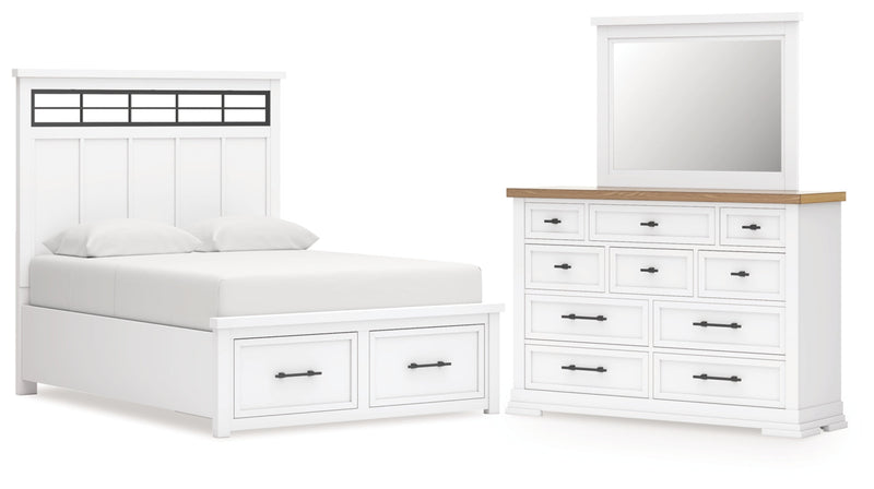 Ashbryn Panel Storage Bed, Dresser, Mirror, Chest & Nightstand, Bedroom Set