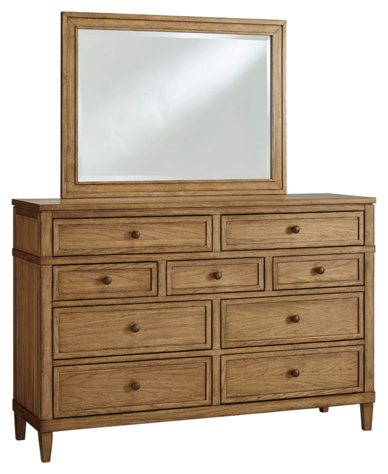 Sharlance Upholstered Panel Bed, Dresser, Mirror, Chest & Nightstand, Bedroom Set