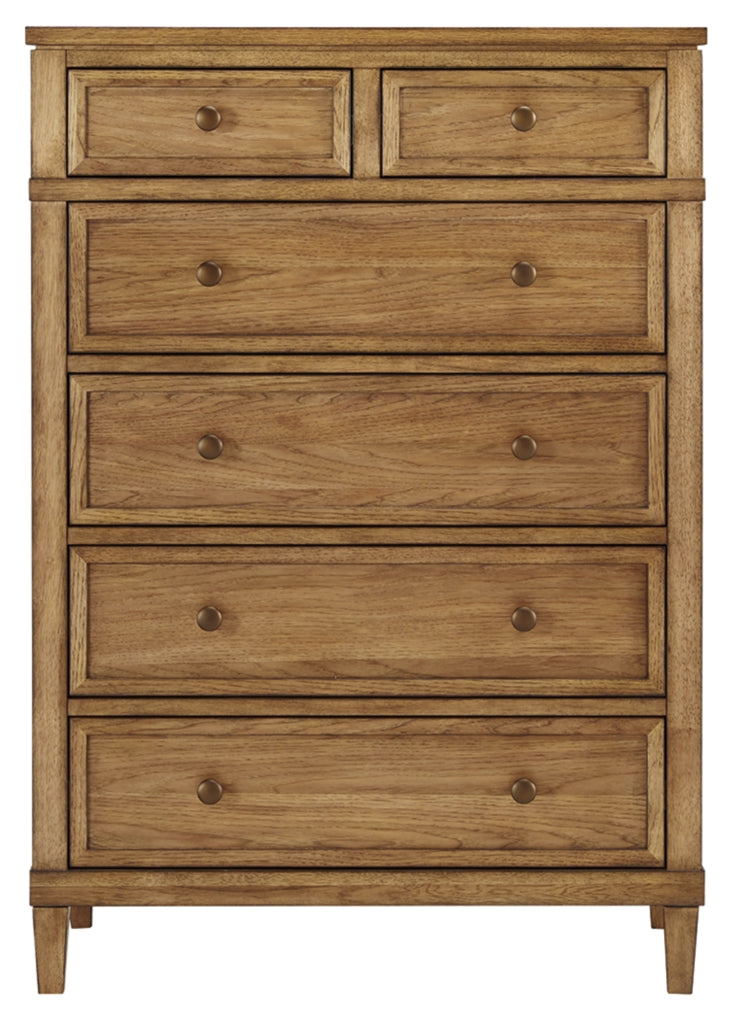 Sharlance Upholstered Panel Bed, Dresser, Mirror, Chest & Nightstand, Bedroom Set