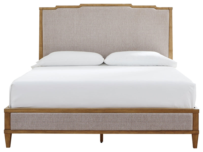 Sharlance Upholstered Panel Bed, Dresser, Mirror, Chest & Nightstand, Bedroom Set