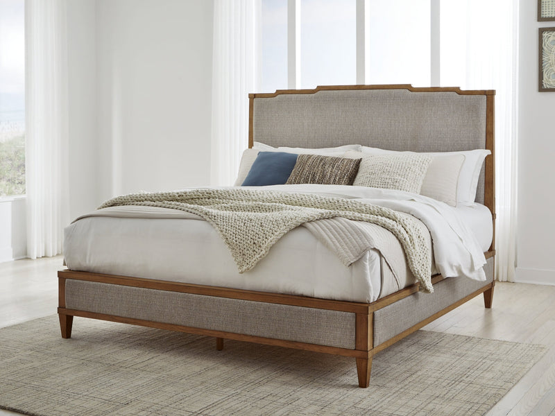 Sharlance Upholstered Panel Bed, Dresser, Mirror, Chest & Nightstand, Bedroom Set