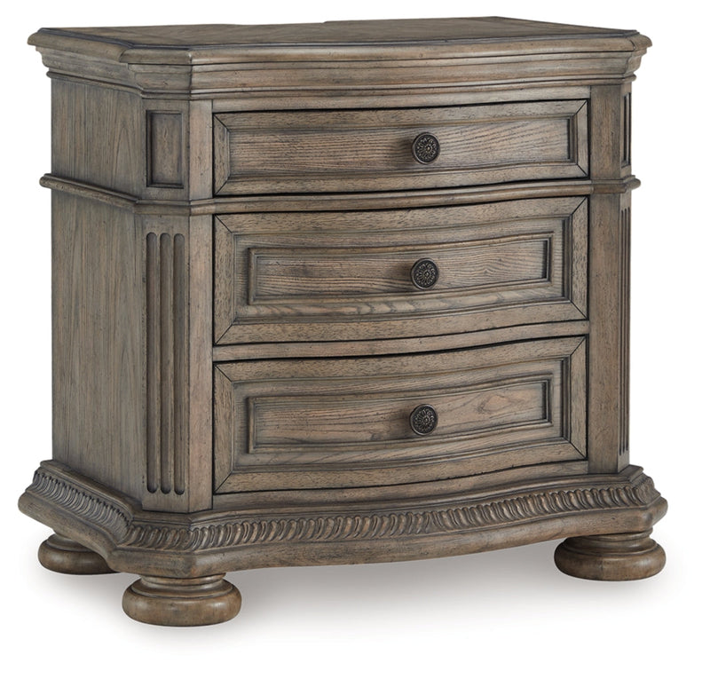 Ardenfield Upholstered Sleigh Bed, Dresser, Mirror, Chest & Nightstand, Bedroom Set