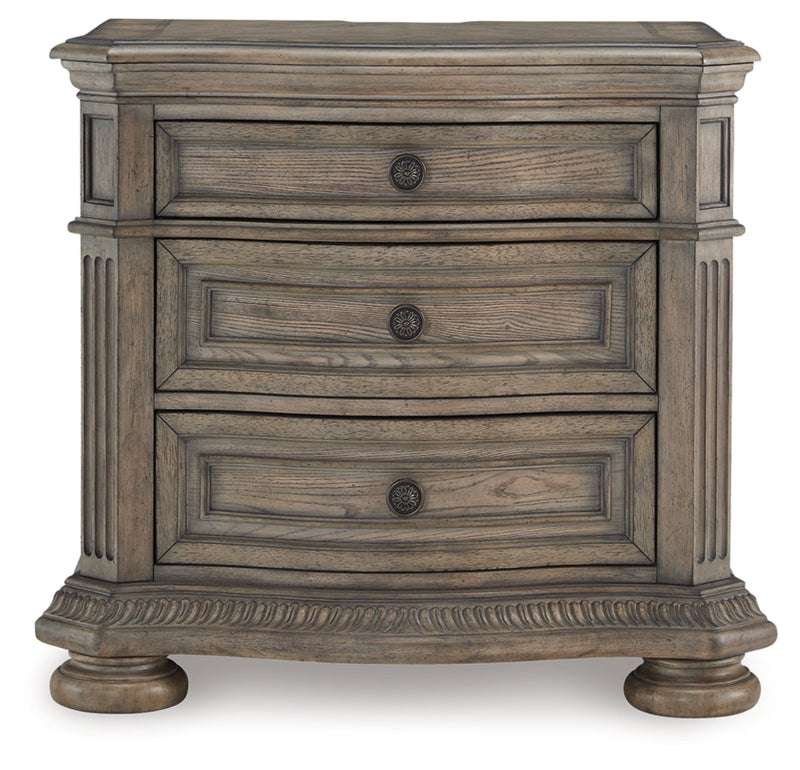 Ardenfield Upholstered Sleigh Bed, Dresser, Mirror, Chest & Nightstand, Bedroom Set