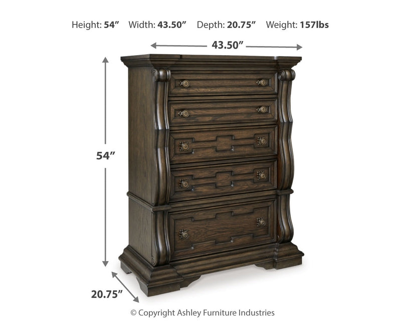 Maylee Bed, Dresser, Mirror, Chest & Nightstand, Bedroom Set