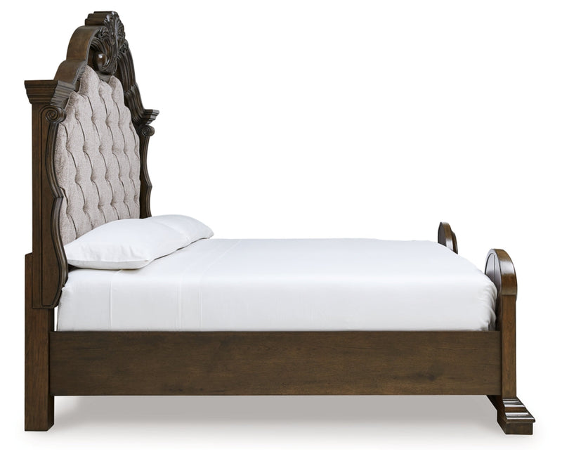 Maylee California King Canopy Bed, Dresser and Mirror