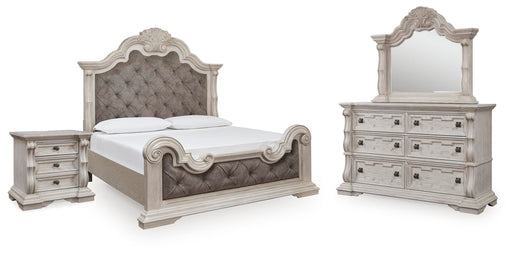 Bruchandi Bedroom Sets King Mirrored Dresser and Nightstand