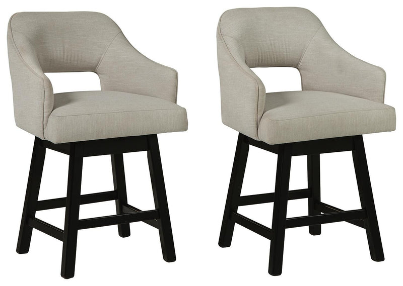 Tallenger Bar Stools Counter Height Bar Stool Linen Brown