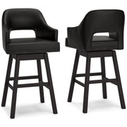 Tallenger Bar Stools Bar Height Bar Stool Black Dark Brown