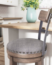 Caitbrook Tall Upholstered Swivel Barstool