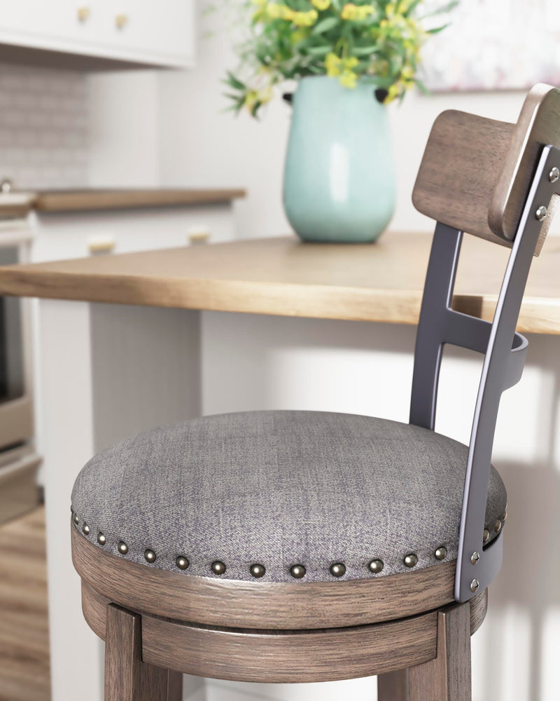 Caitbrook Tall Upholstered Swivel Barstool