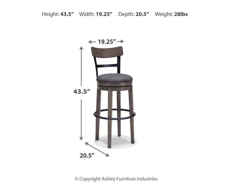 Caitbrook Tall Upholstered Swivel Barstool