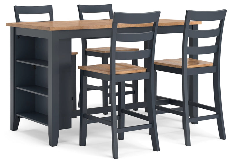 Gesthaven Dining Set (Up to 4 Barstools)