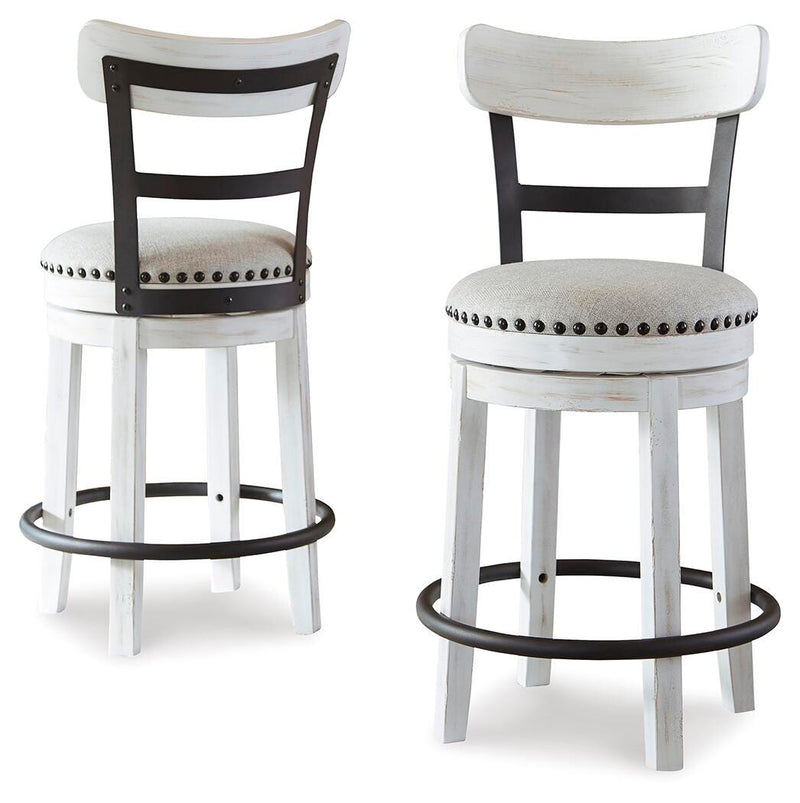 Valebeck Bar Stools UPH Swivel Barstool (1 CN) White