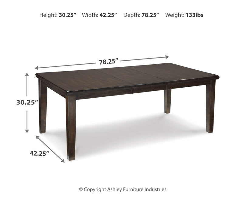 Haddigan RECT Dining Room Extension Table