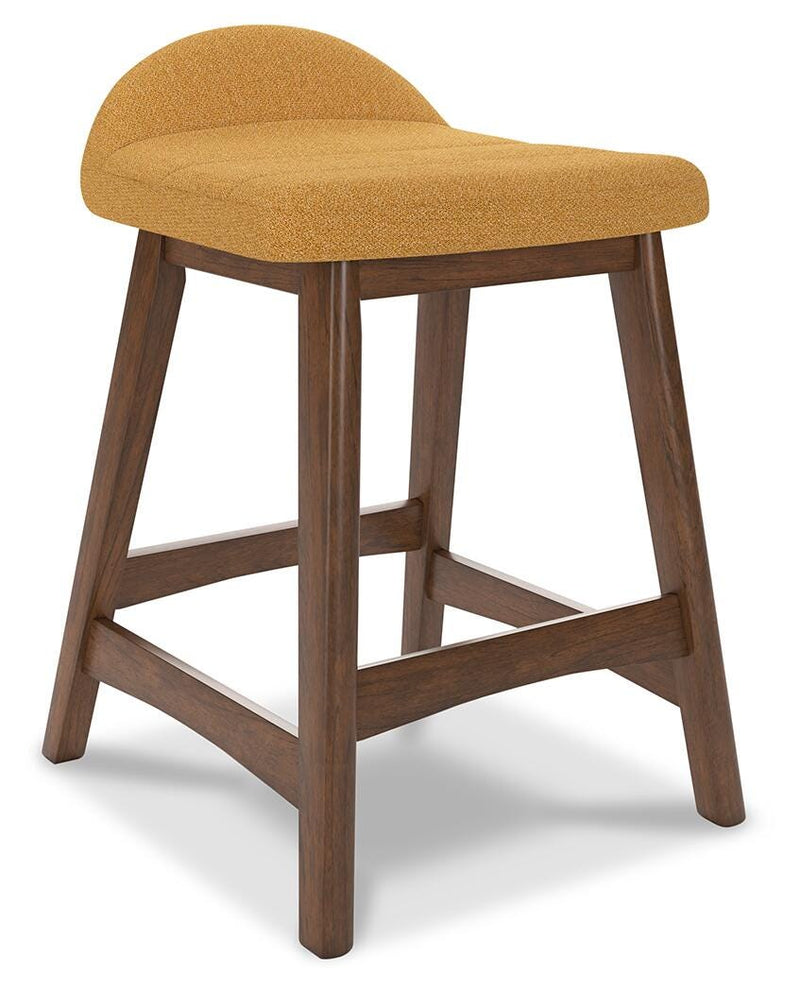 Lyncott Bar Stools Mustard Brown