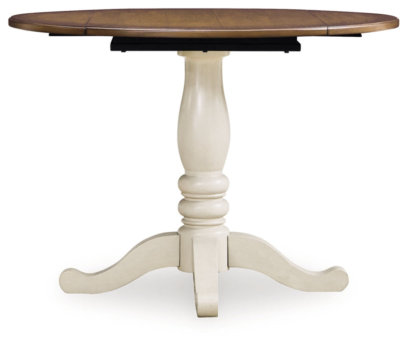 Mellintine Round Dining Room Drop Leaf Table