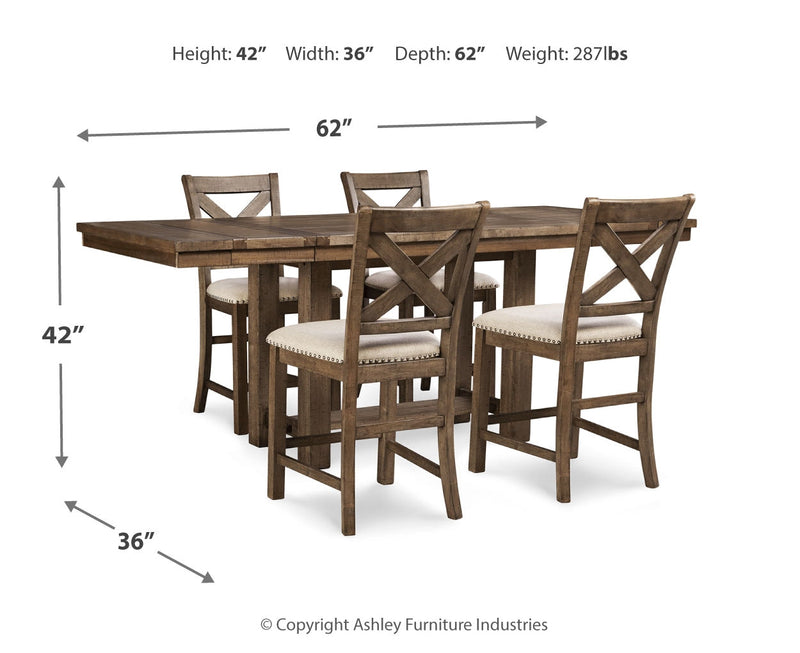 Moriville Dining Set (Up to 6 Barstools)
