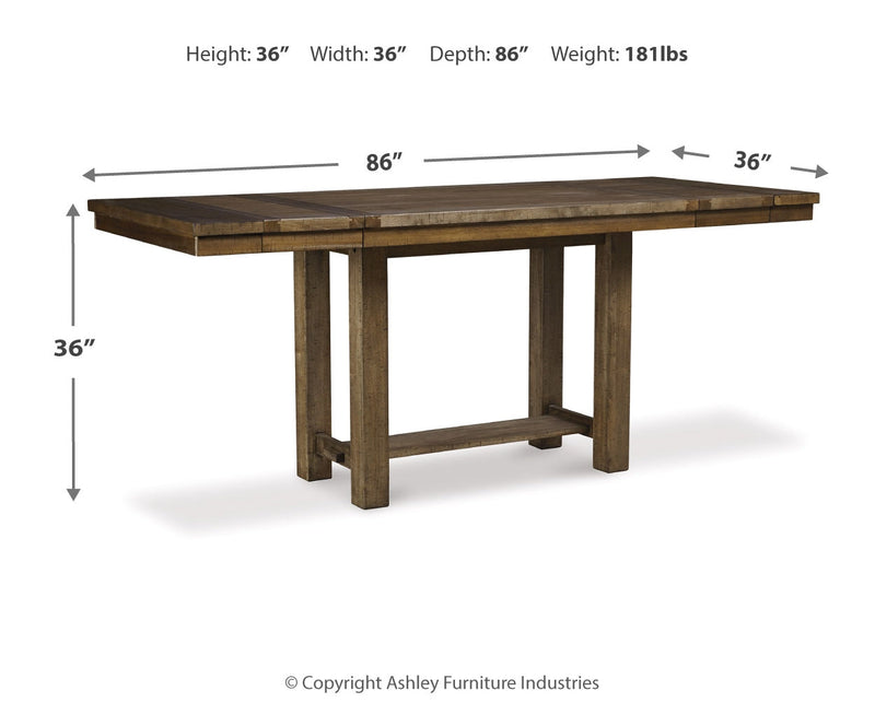 Moriville Dining Set (Up to 6 Barstools)