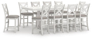 Robbinsdale Dining Sets Counter Height Dining Table and 10 Barstools