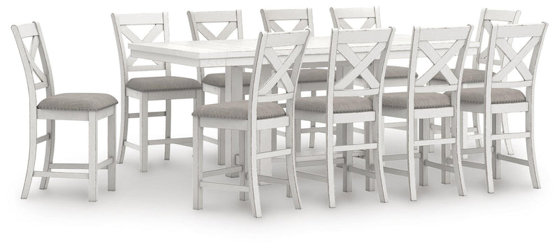Robbinsdale Dining Sets Counter Height Dining Table and 10 Barstools