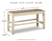 Bolanburg DBL Counter Upholstered Bench