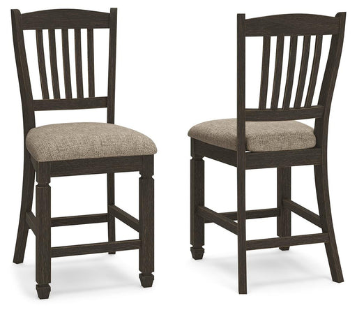 Tyler Bar Stools Creek Upholstered Barstool (2 CN) Black Grayish Brown