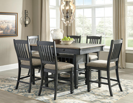 Tyler Dining Sets Creek Counter Height Dining Table and 6 Barstools