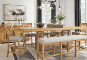 Havonplane XL Counter Upholstered Dining Room Bench