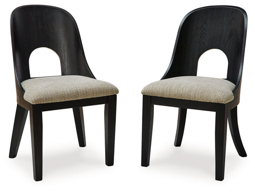 Rowanbeck Dining Upholstered Chair Gray Black Dining Upholstered Side Chair
