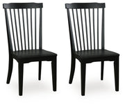 Greddinton Dining Chairs Dining Room Side Chair (2 CN) Black