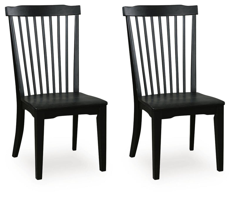 Greddinton Dining Chairs Dining Room Side Chair (2 CN) Black