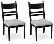 Greddinton Dining Chairs Dining UPH Side Chair (2 CN) (PCD824-07) Black