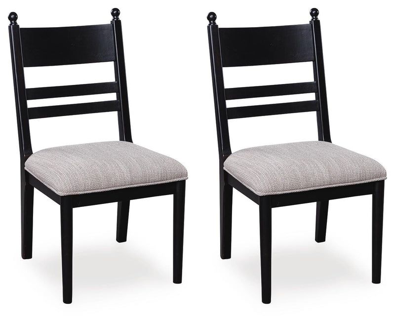 Greddinton Dining Chairs Dining UPH Side Chair (2 CN) (PCD824-07) Black