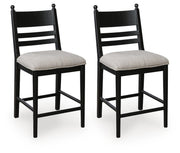 Greddinton Bar Stools Upholstered Barstool (2 CN) Black