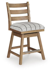 Ridgester Upholstered Swivel Barstool