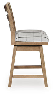 Ridgester Upholstered Swivel Barstool