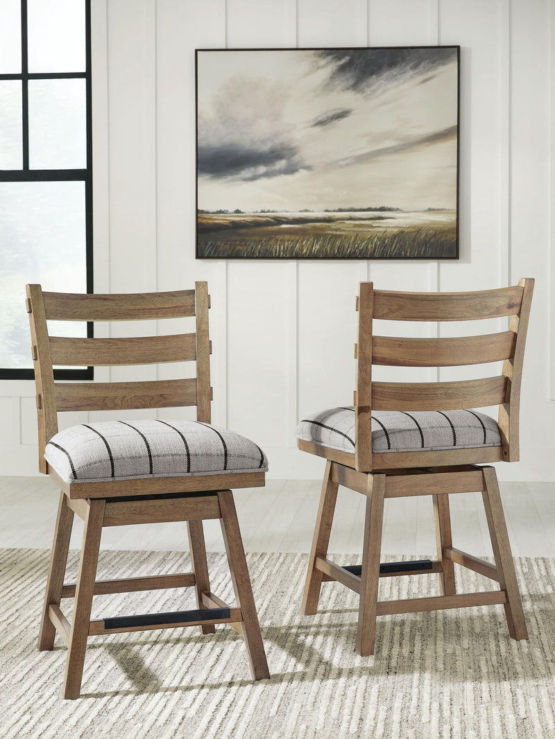 Ridgester Upholstered Swivel Barstool