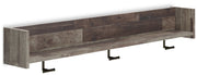 Neilsville Wall Mounted Coat Rack w/Shelf Multi Gray